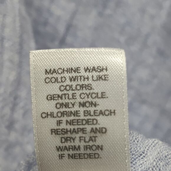 J. Jill Pure Jill Linen Top Women Size M Blue Sleeveless Sheer Breathable Casual - Picture 8 of 8